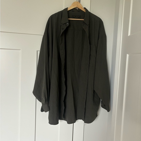 M.E. Sport Collection Dark Green Checkered Shirt - Picture 5 of 6